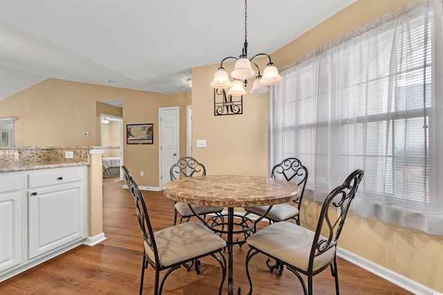 dining room with dark wood-type flooring