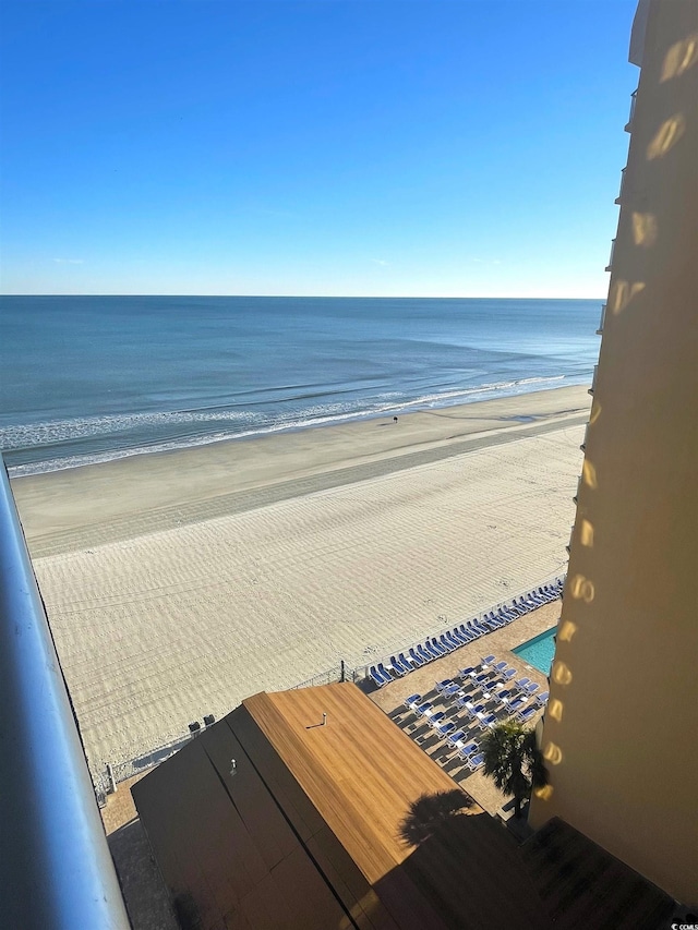 property view of water with a view of the beach