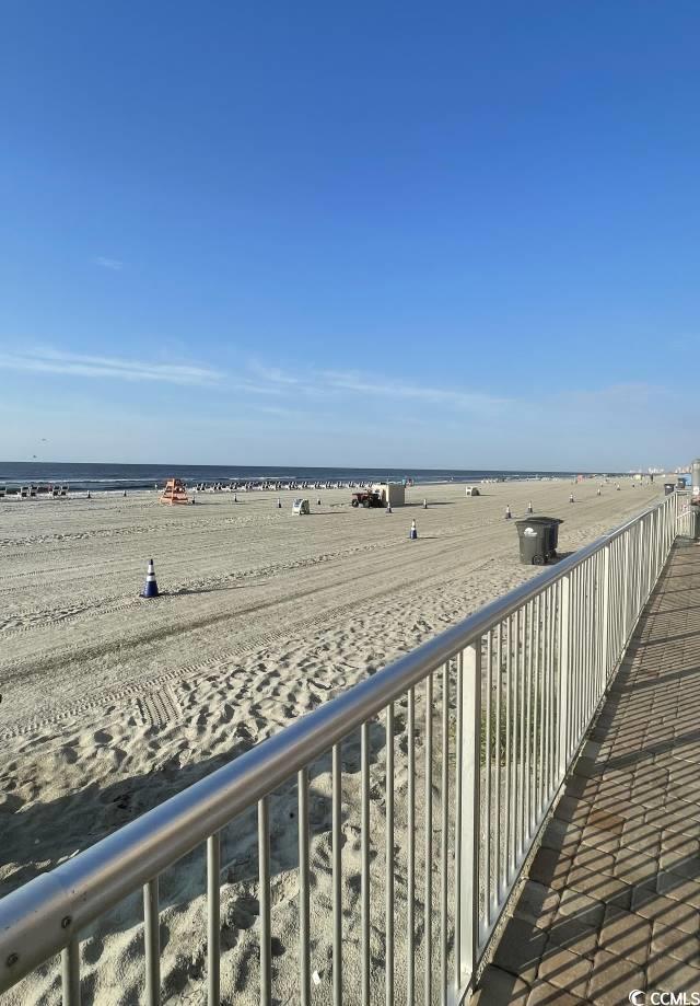 property view of water with a beach view