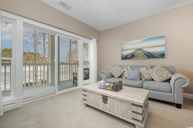 view of carpeted living room