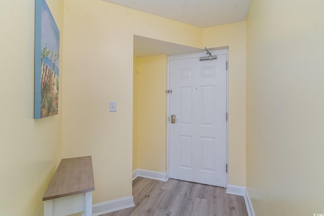 interior space with light wood-type flooring