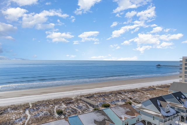 property view of water with a view of the beach