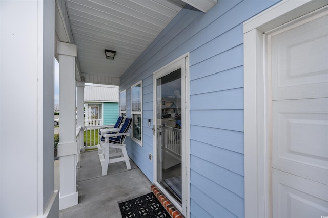 exterior space with covered porch