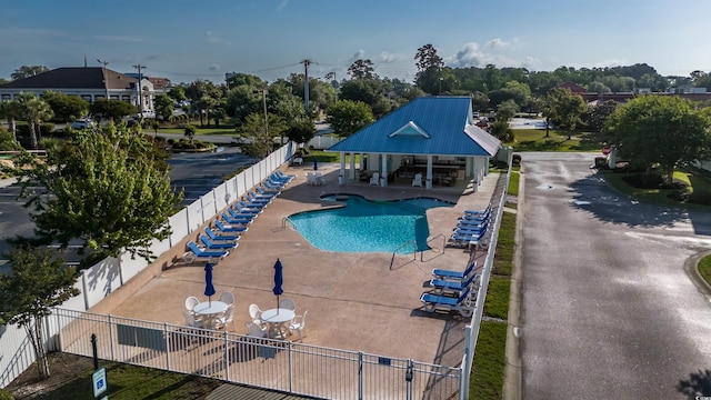 view of pool with a patio area