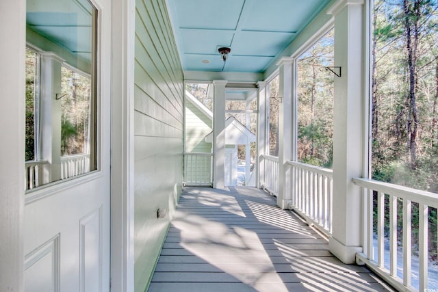 view of sunroom / solarium