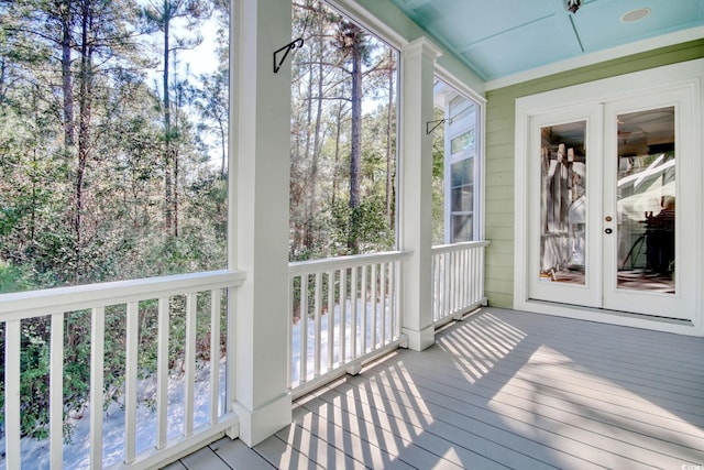 view of sunroom