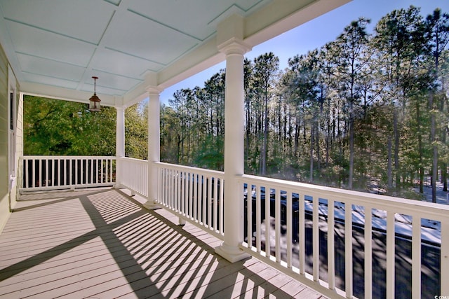 view of wooden deck