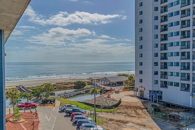 water view with a view of the beach