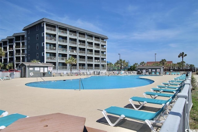 view of pool with a patio