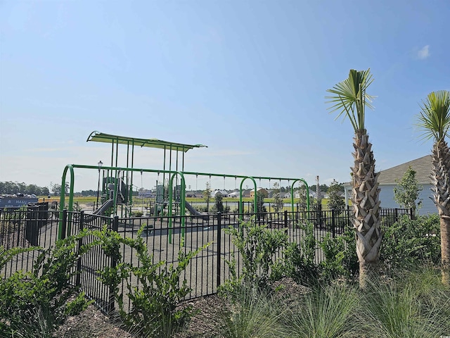 exterior space featuring a playground