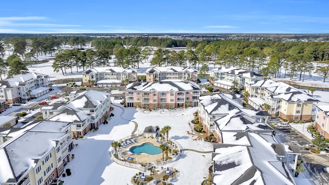 view of snowy aerial view