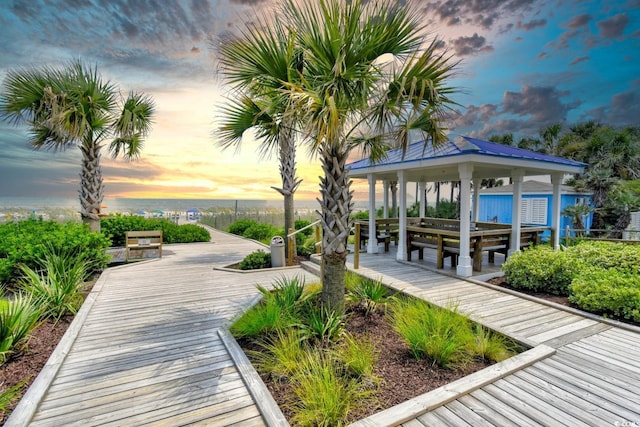 view of property's community featuring a gazebo