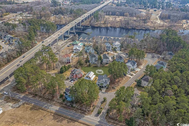 301 Crossing Ct, Myrtle Beach, SC 29588 - aerial view of property's location featuring a large body of water and a notable bridge