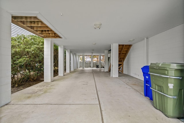 view of patio / terrace with a carport