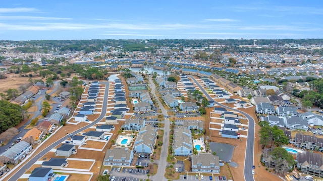 drone / aerial view featuring a residential view