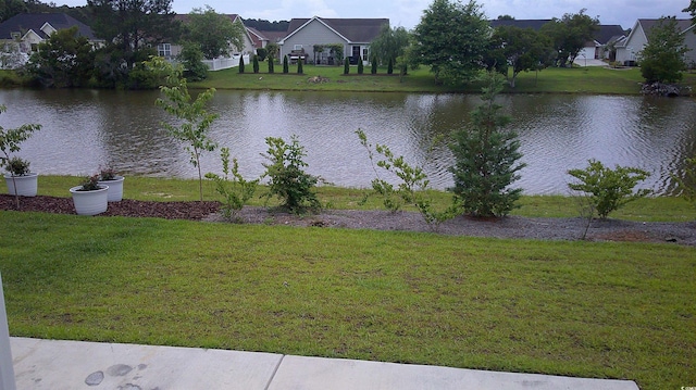 property view of water featuring a residential view