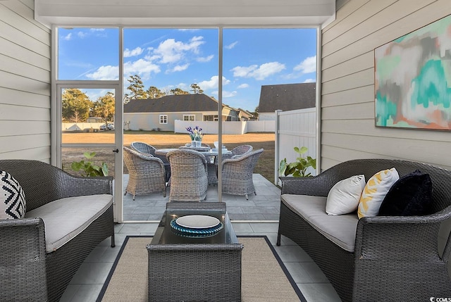 view of sunroom / solarium