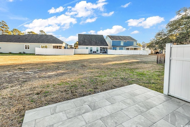 view of yard with a patio area