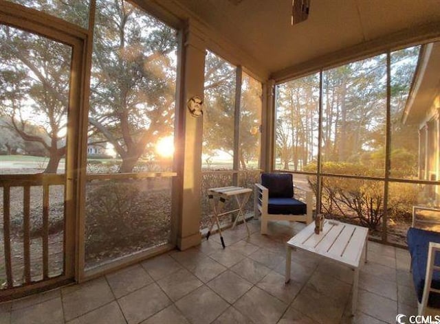 view of sunroom / solarium