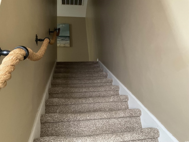 804 Brenda Pl, Myrtle Beach, SC 29577 - stairway featuring baseboards