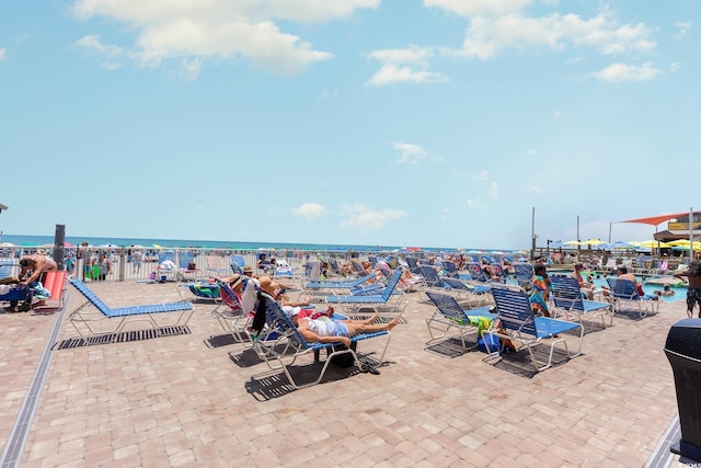 9550 Shore Dr Unit 722, Myrtle Beach, SC 29572 - view of patio with a water view