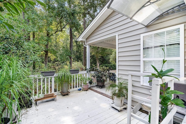 view of wooden deck