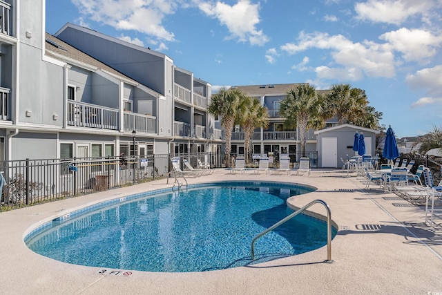 view of pool with a patio