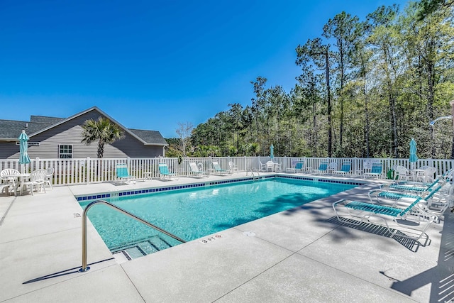 view of pool with a patio area