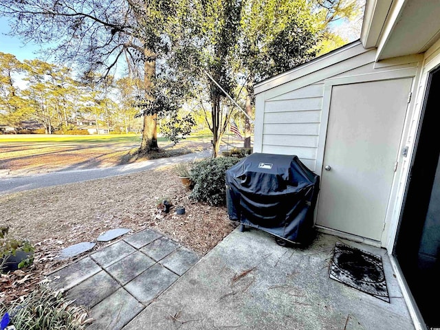 view of patio / terrace with area for grilling