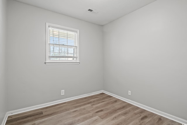 empty room featuring light hardwood / wood-style floors