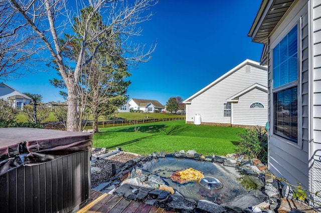 1579 Southwood Dr, Surfside Beach, SC 29575 - view of yard with a hot tub and a deck