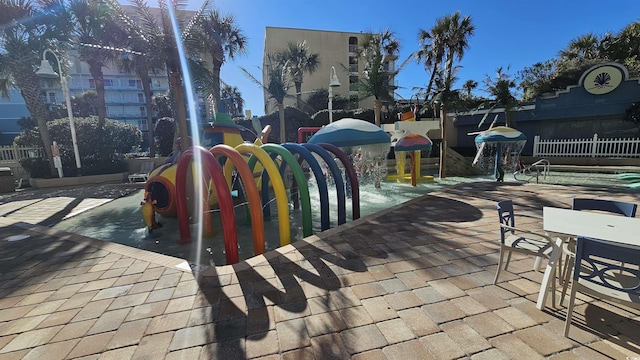 exterior space featuring a playground