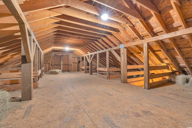 view of attic