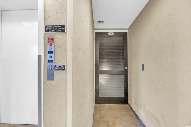 hallway with elevator