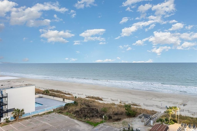 property view of water with a view of the beach