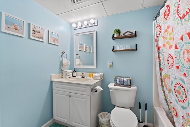 501 S Ocean Blvd Unit 505, North Myrtle Beach, SC 29582 - bathroom featuring vanity and shower / bathtub combination with curtain