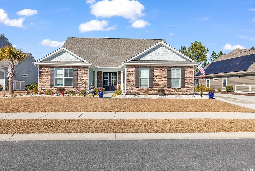 980 Desert Wheatgrass Dr, Myrtle Beach, SC 29579 - view of front of house with stone siding