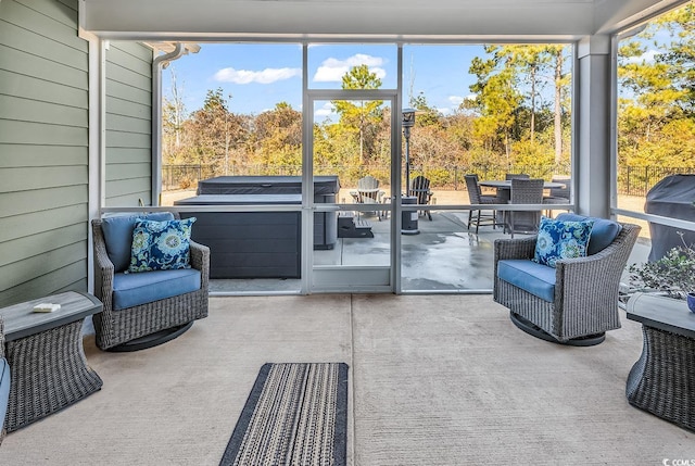 view of sunroom