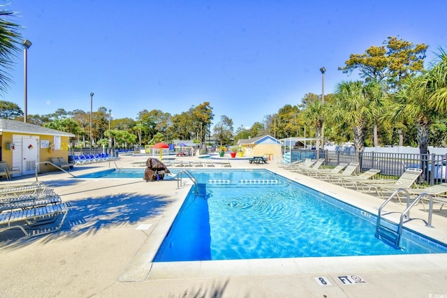 view of pool with a patio area