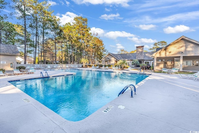 view of pool with a patio