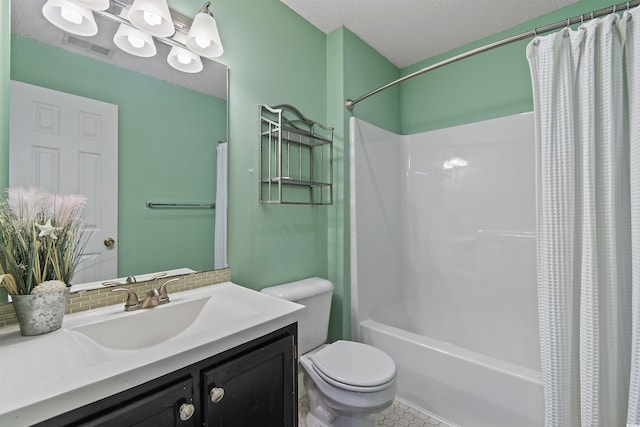 1900 Duffy St Unit C-7, North Myrtle Beach, SC 29582 - full bath with visible vents, vanity, shower / bath combination with curtain, toilet, and backsplash