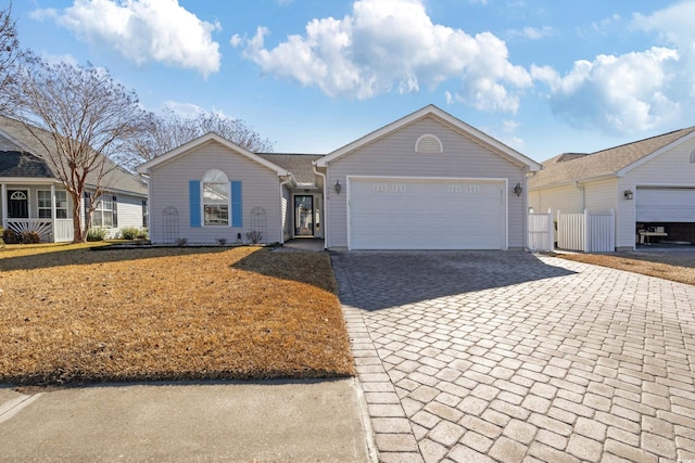 ranch-style house with a garage