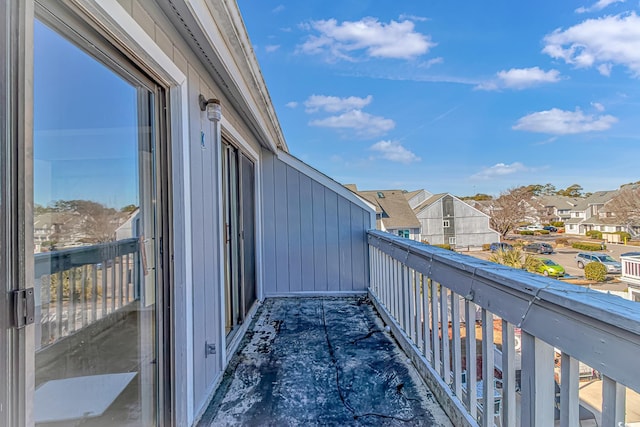 balcony with a residential view