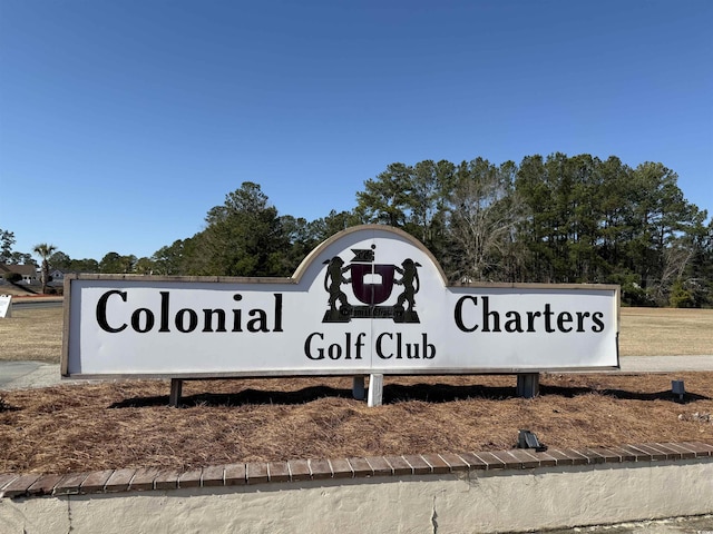view of community sign