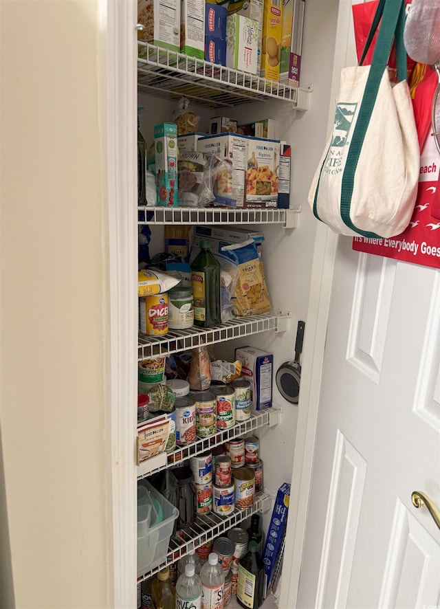 view of pantry