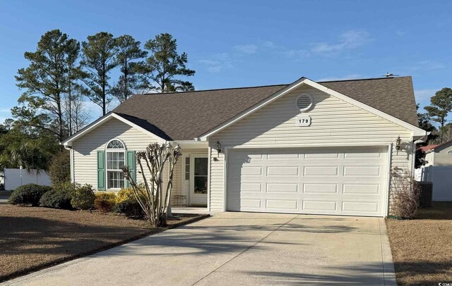 view of front facade with a garage