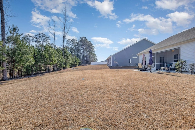 view of yard with a patio