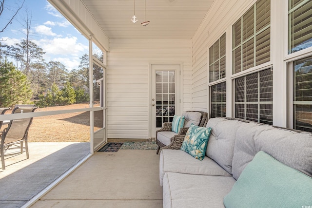 view of sunroom