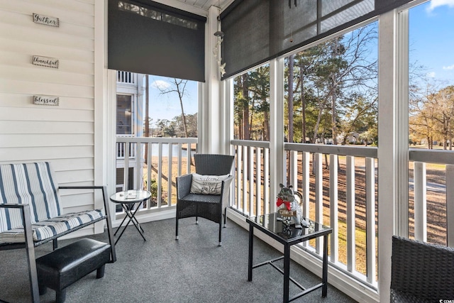 view of sunroom