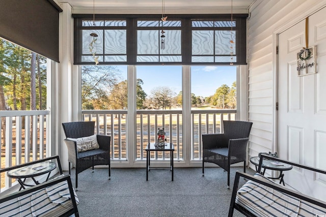 sunroom / solarium with plenty of natural light